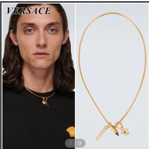 Versace women gold-tone Medusa Aeternitas choker necklace